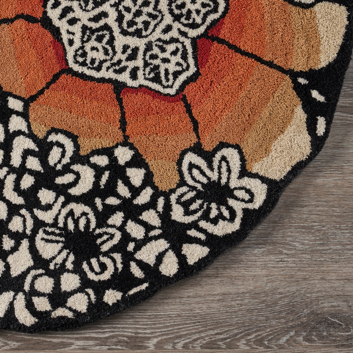 Spring Blossoms Area Rug - back view