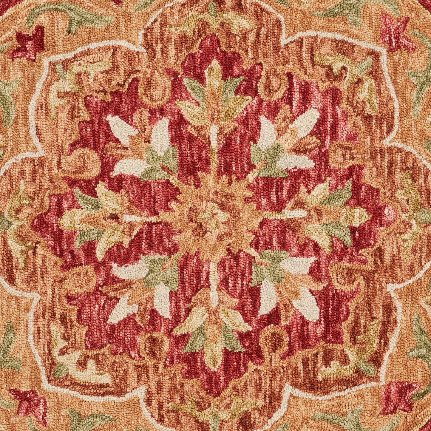 Sinuous-54110 Casual Hand-Tufted Red/Multi Cotton Indoor Area Rug - LR Home