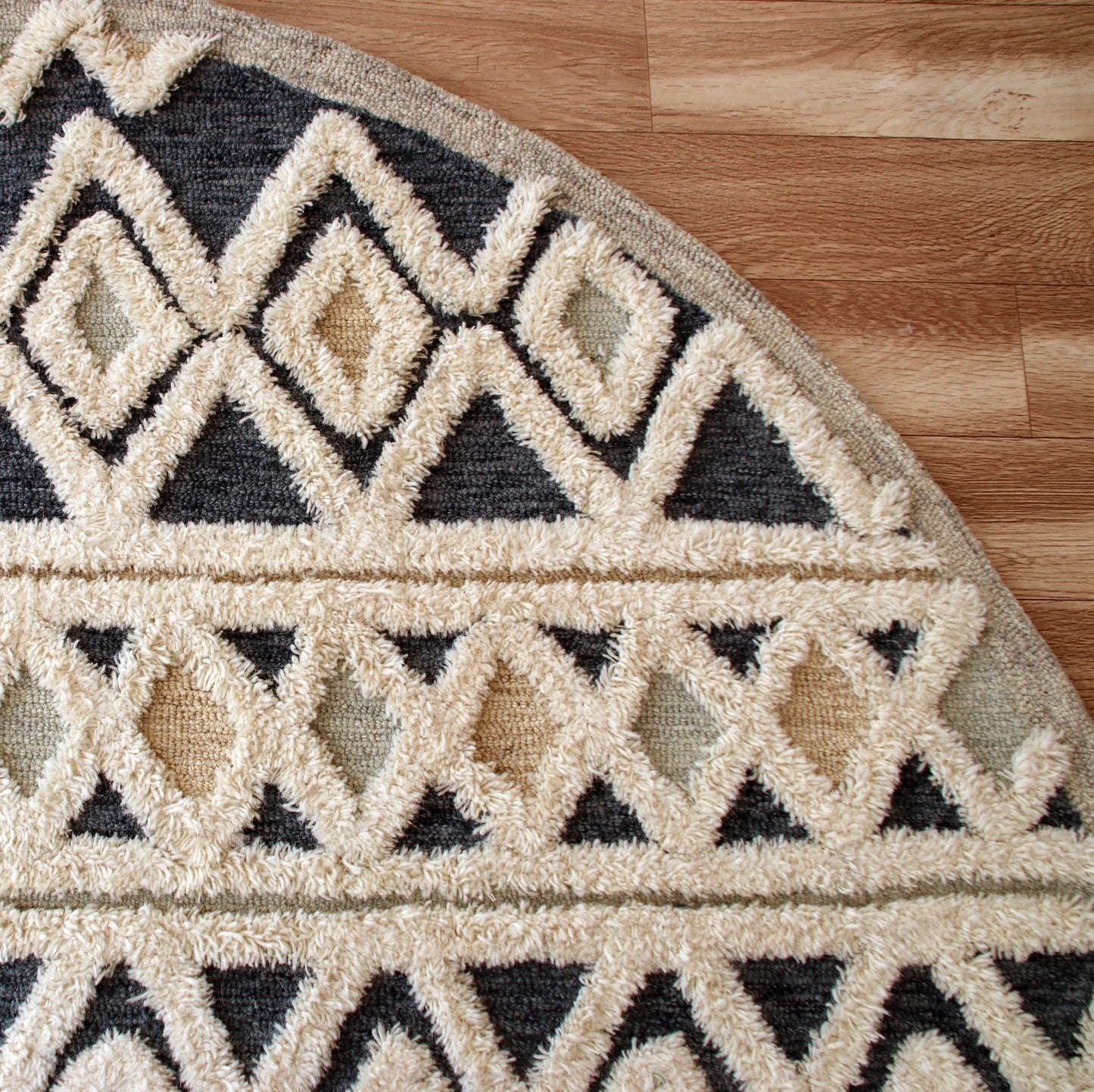 Sinuous-54111 Casual Hand-Tufted Blue/Navy/Cream Cotton Indoor Area Rug - LR Home