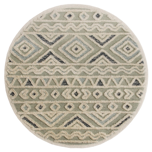 SINUO-54115 Modern/Contemporary Hand-Tufted Gray/Cream/Light Blue/Navy Wool Indoor Area Rugs - LR Home