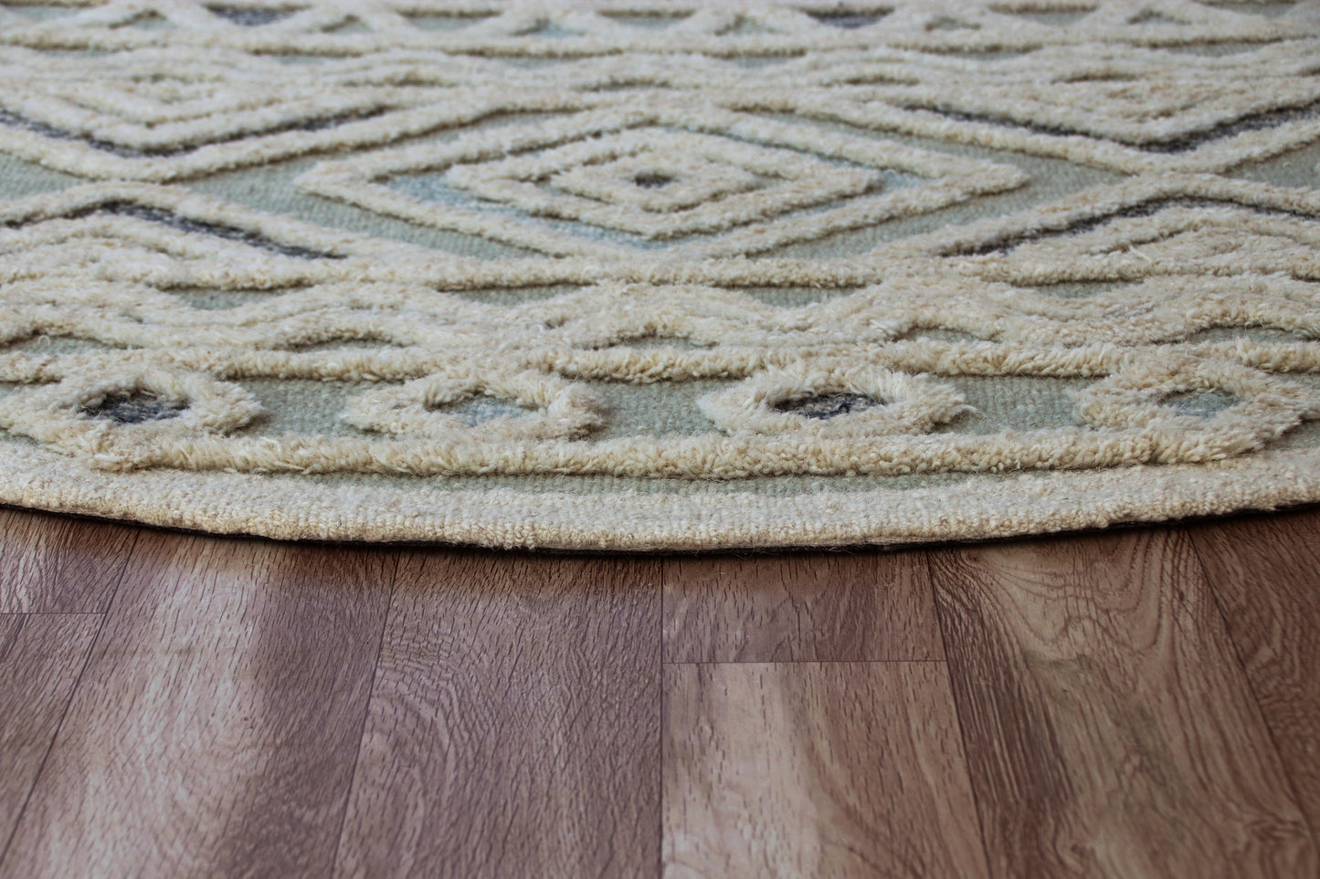 SINUO-54115 Modern/Contemporary Hand-Tufted Gray/Cream/Light Blue/Navy Wool Indoor Area Rugs - LR Home