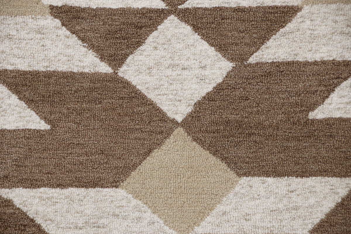 Rustic Southwestern Geometric Round Rug - lifestyle view