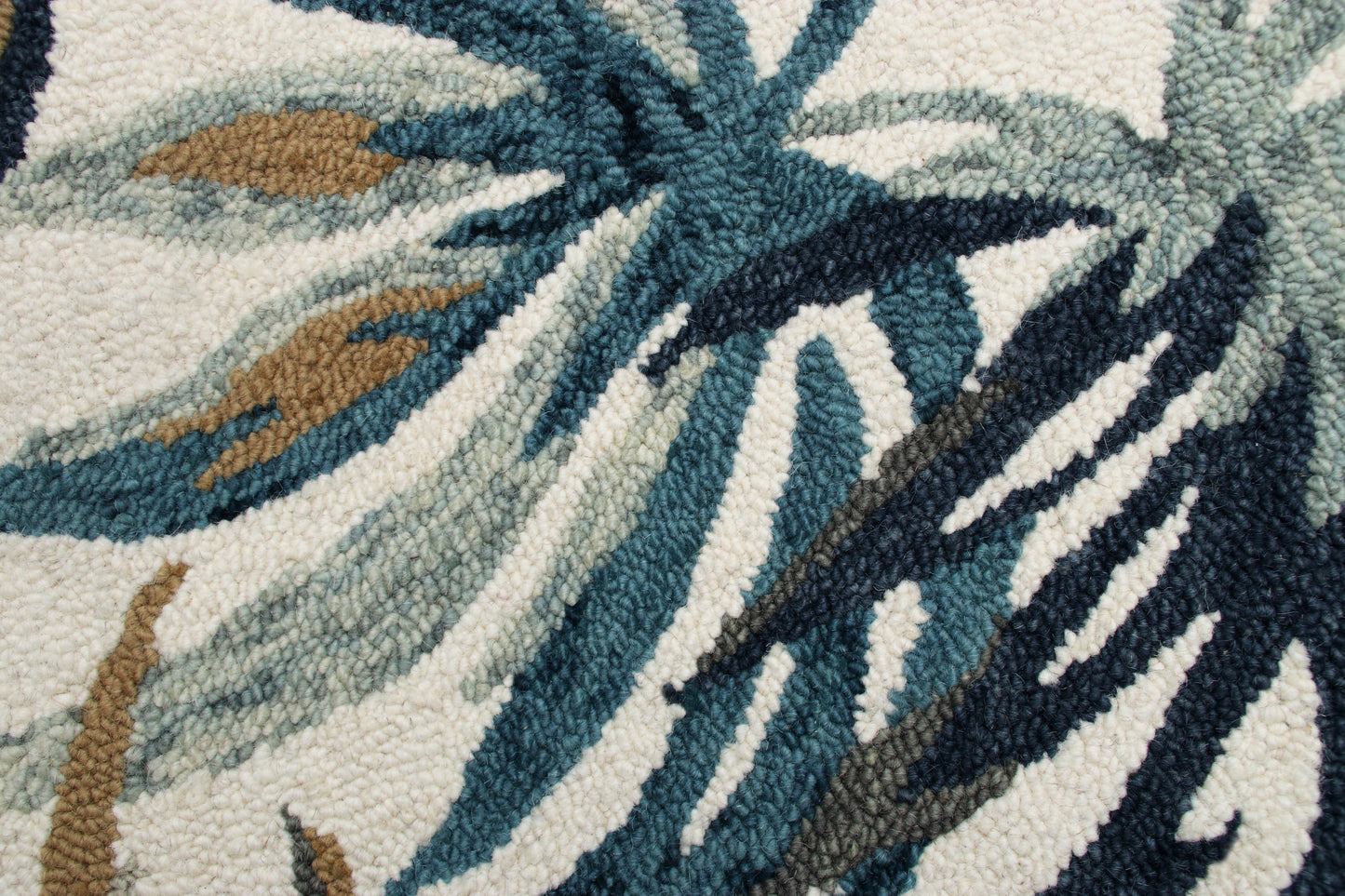 Sinuous-54118 Casual Hand-Tufted Multi/White/Blue/Tan Cotton Indoor Area Rug - LR Home