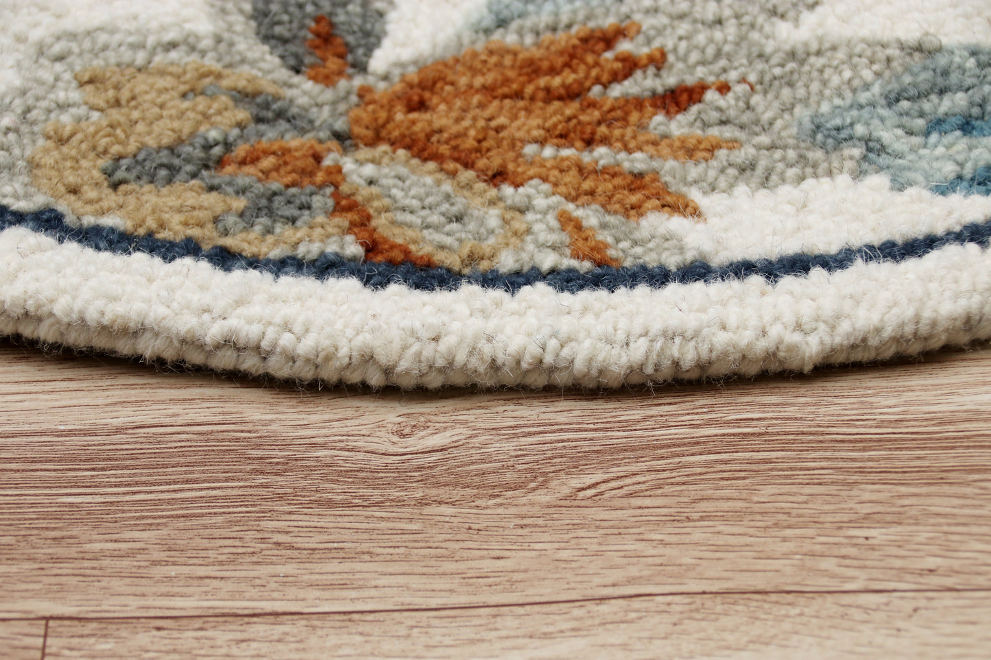 SINUO-54118 Tropical Hand-Tufted Multi/White/Blue/Tan Wool Indoor Area Rugs - LR Home