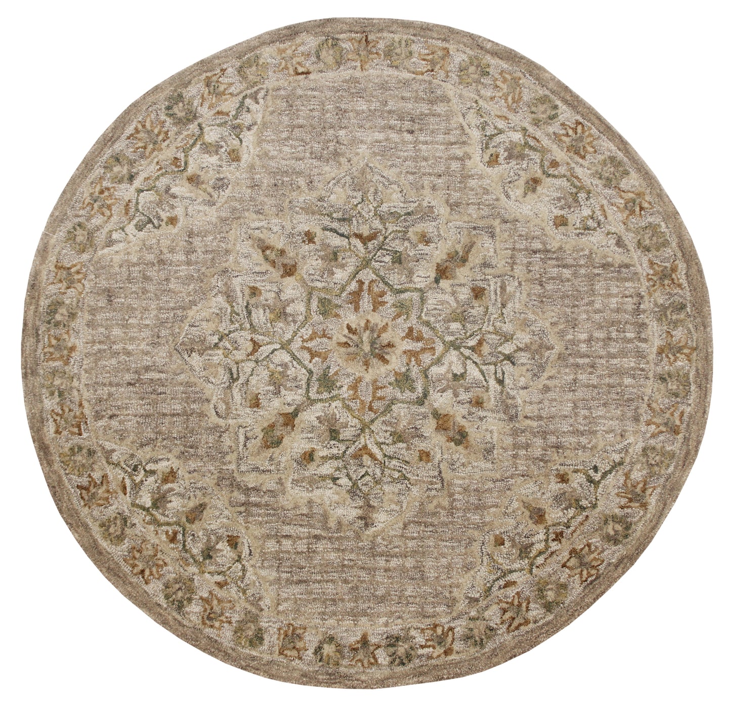 Sinuous-54120 Casual Hand-Tufted Beige/Cream Cotton Indoor Area Rug - LR Home