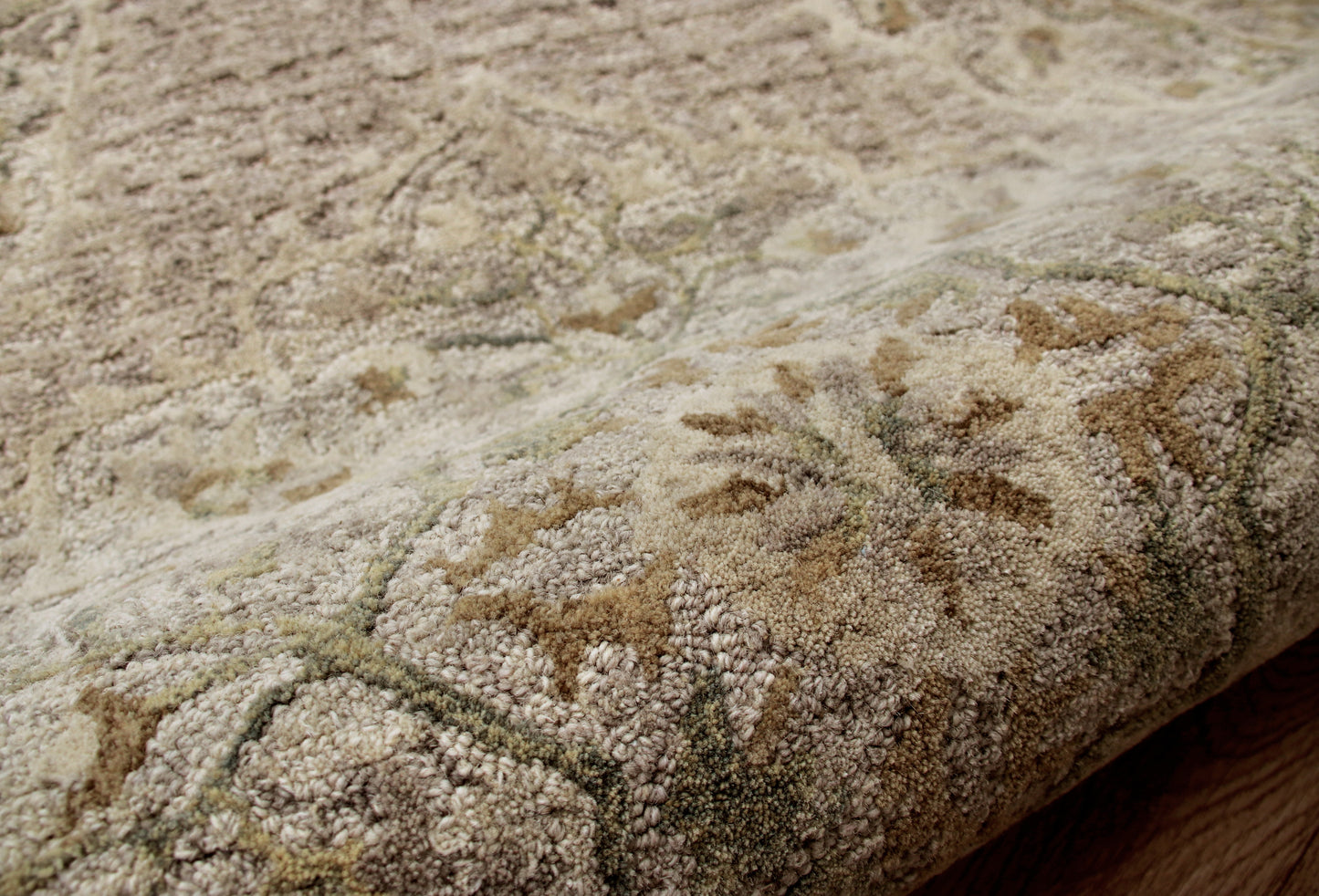 Sinuous-54120 Casual Hand-Tufted Beige/Cream Cotton Indoor Area Rug - LR Home