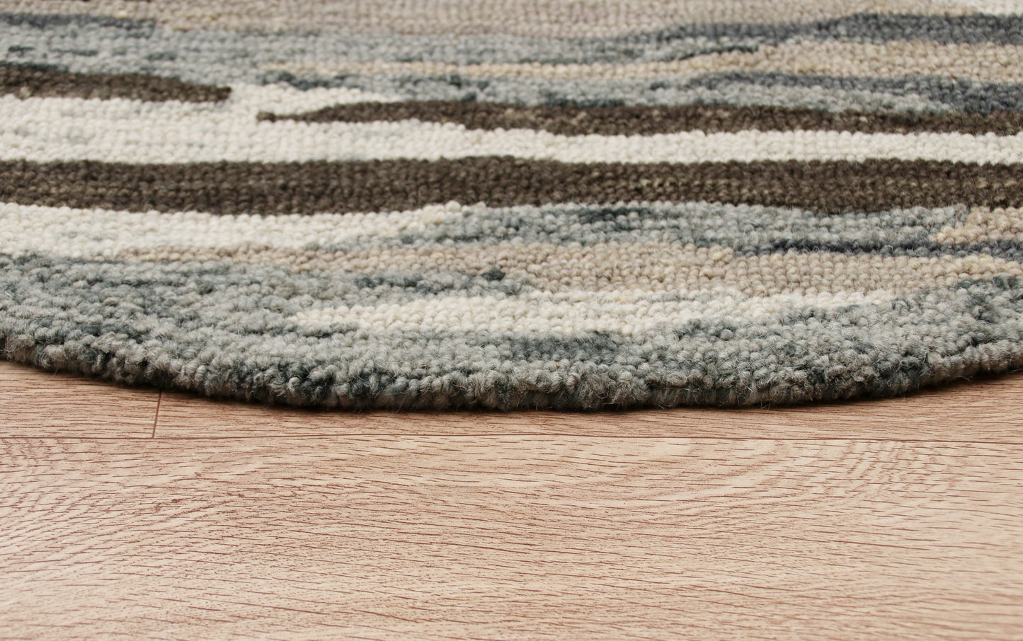 Sinuous-54121 Casual Hand-Tufted Gray/Brown/Tan Cotton Indoor Area Rug - LR Home