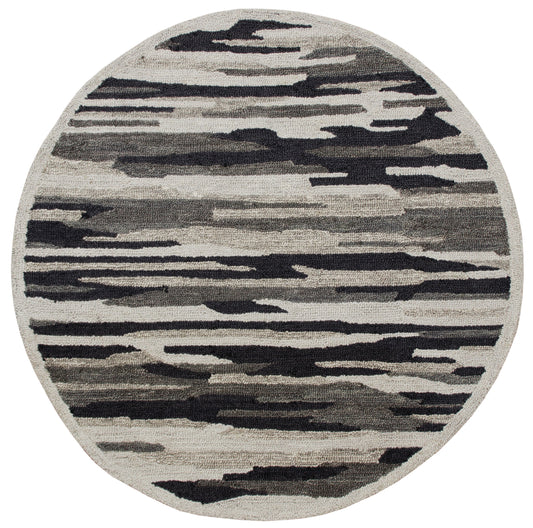 SINUO-54121 Modern/Contemporary Hand-Tufted Black/Gray Wool Indoor Area Rugs - LR Home