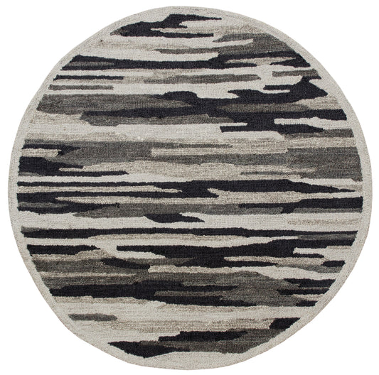 Distressed Cabin Camouflage Round Rug - Silo view