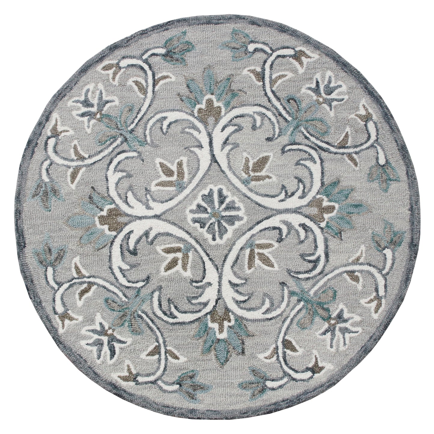 SINUO-54152 Transitional/Casual Hand-Tufted Taupe/Gray/Blue Wool Indoor Area Rugs - LR Home