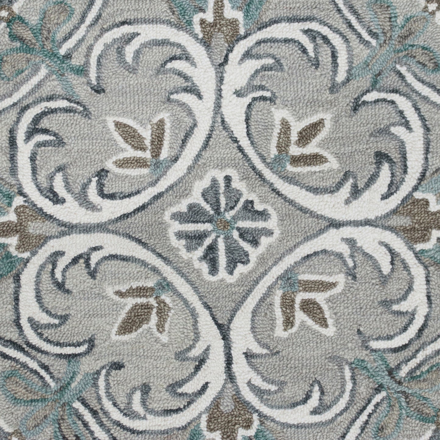 Sinuous-54152 Casual Hand-Tufted Taupe/Gray/Blue Cotton Indoor Area Rug - LR Home