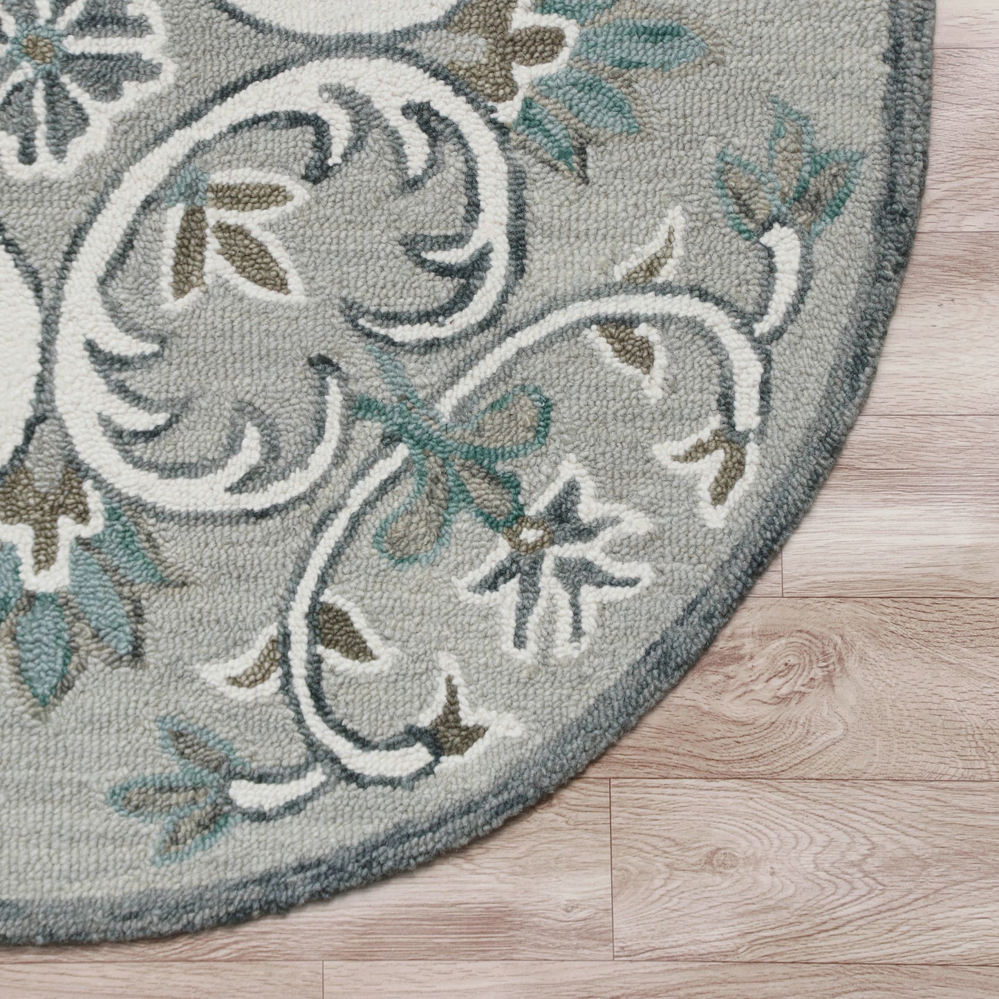 SINUO-54152 Transitional/Casual Hand-Tufted Taupe/Gray/Blue/White Wool Indoor Area Rugs - LR Home