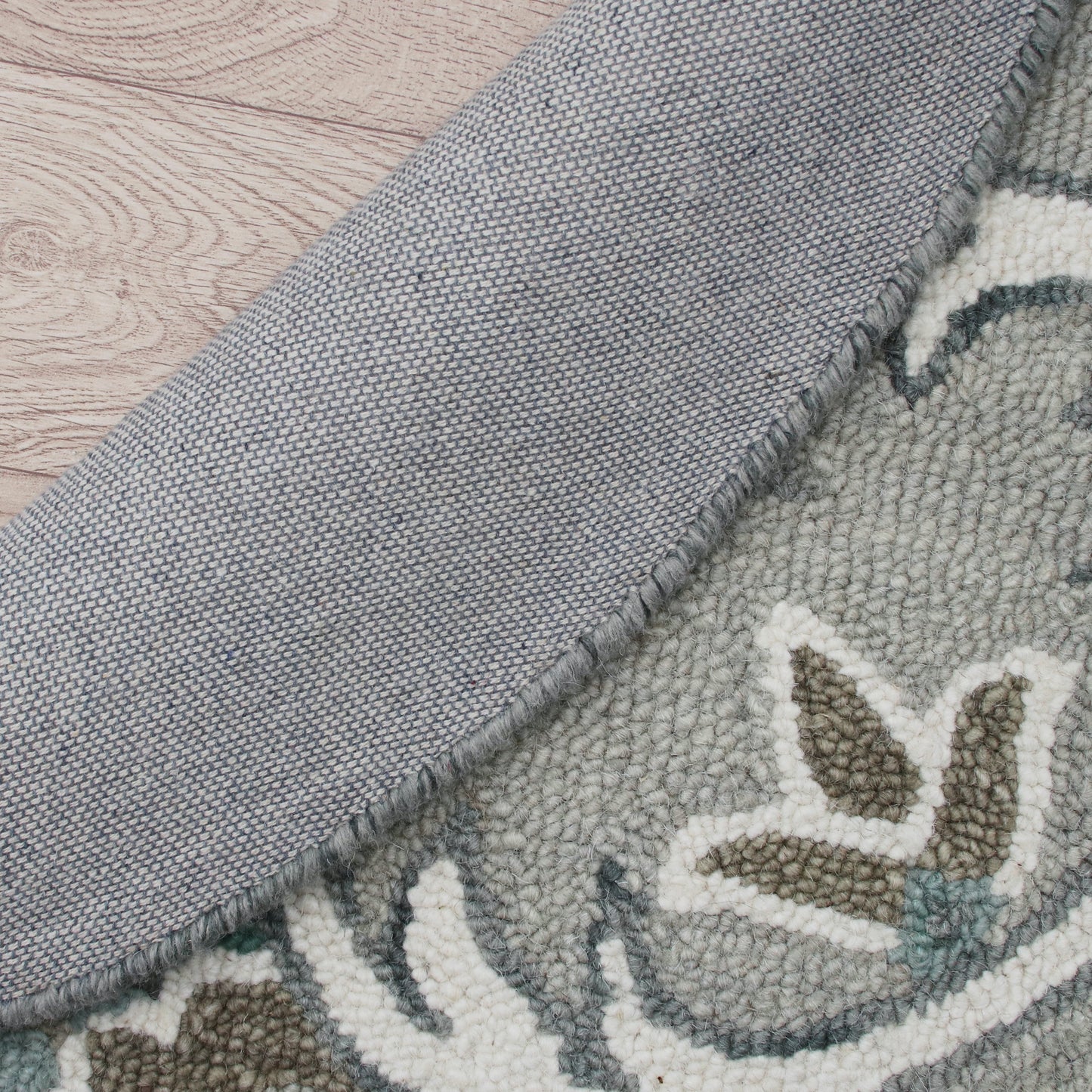 SINUO-54152 Transitional/Casual Hand-Tufted Taupe/Gray/Blue/White Wool Indoor Area Rugs - LR Home