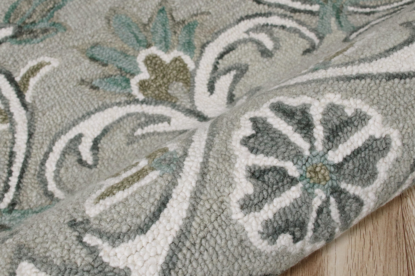 SINUO-54152 Transitional/Casual Hand-Tufted Taupe/Gray/Blue Wool Indoor Area Rugs - LR Home