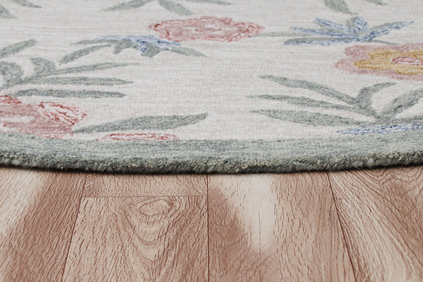 Sinuous-54161 Casual Hand-Tufted Cream/Green/Red/Yellow/Blue Cotton Indoor Area Rug - LR Home