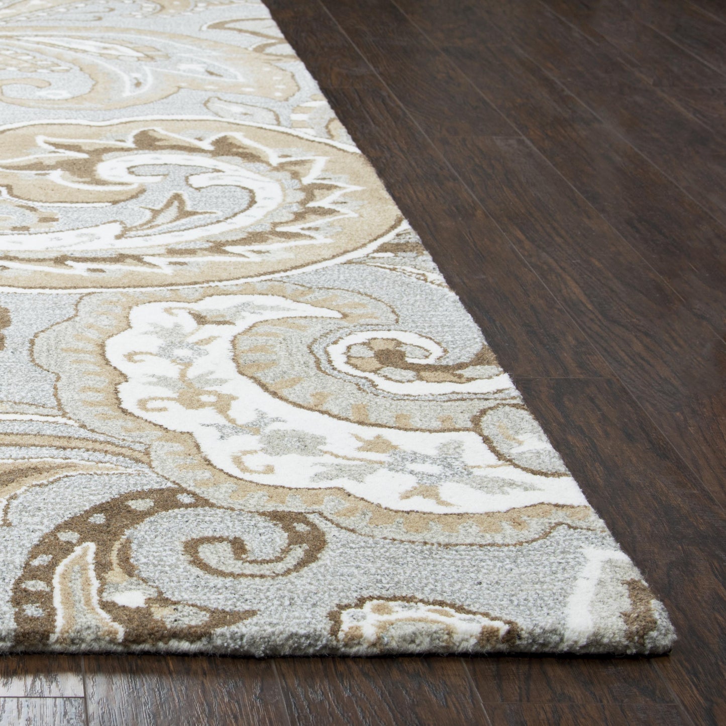 Suffolk SK325A Gray Hand-Tufted Rug - Rizzy