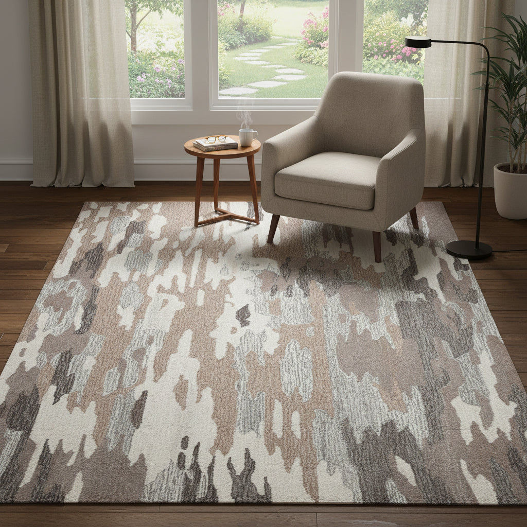 Suffolk SK332A Brown Hand-Tufted Rug - Rizzy