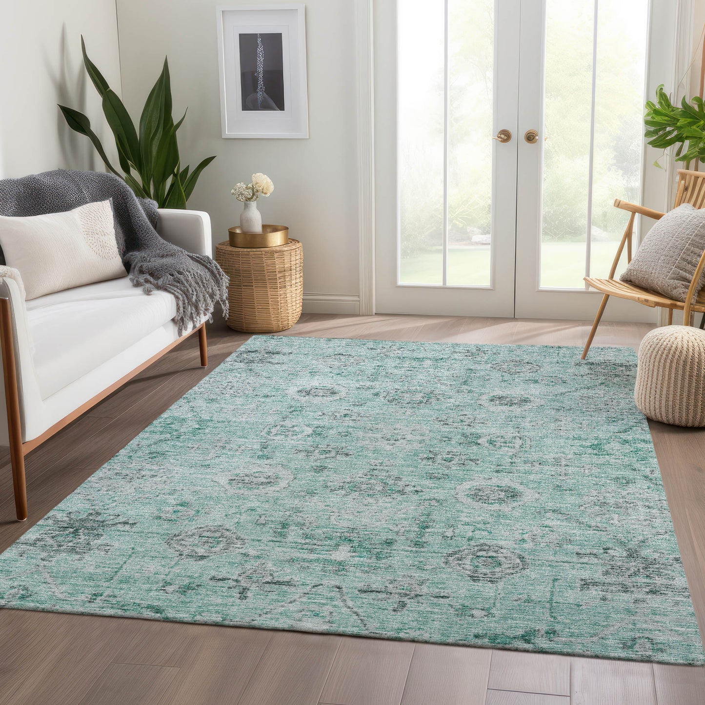 Machine Made Solace SL10 Teal - Dalyn Rugs