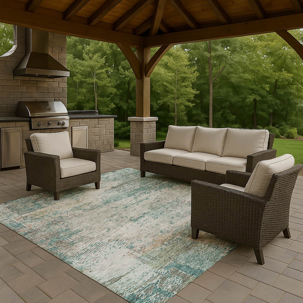 Machine Made Solace SL5 Teal - Dalyn Rugs