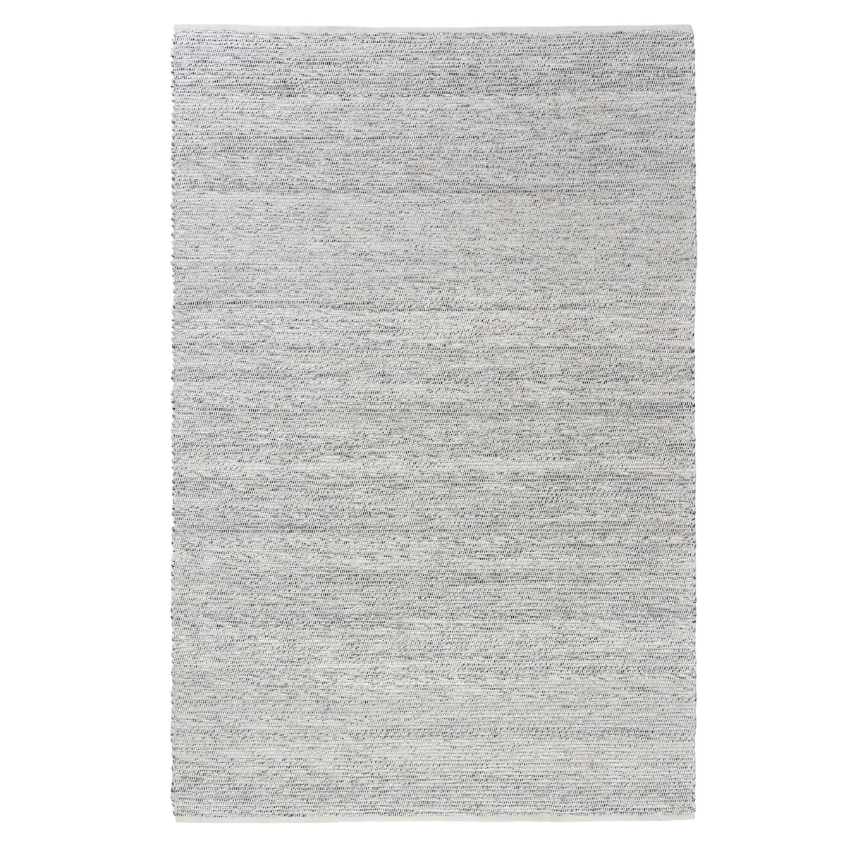 Silver/Ivory Contemporary Solid Hand-Woven Polyester Indoor Area Rug - Silo view