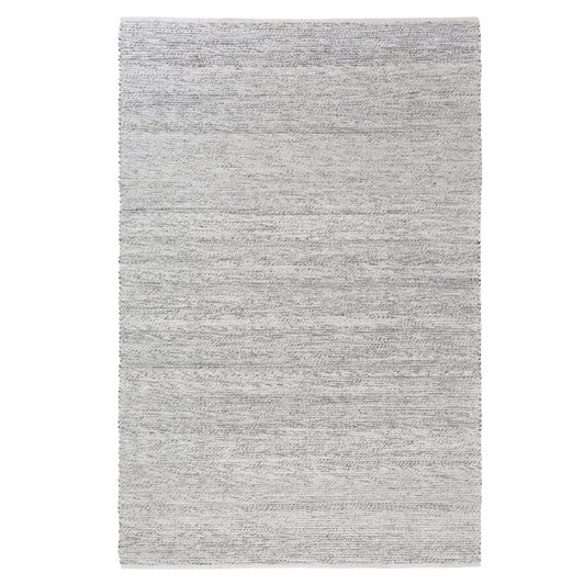 Silver/Ivory Contemporary Solid Hand-Woven Polyester Indoor Area Rug - Silo view