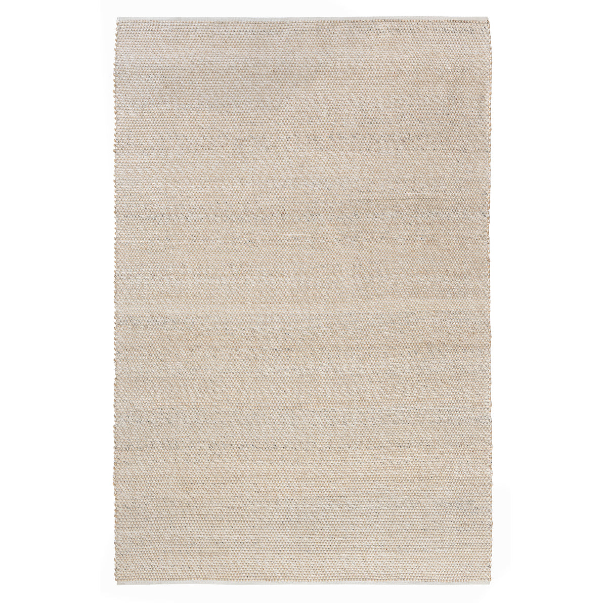Beige/Ivory Contemporary Solid Hand-Woven Polyester Indoor Area Rug - Silo view