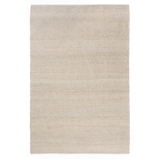 Beige/Ivory Contemporary Solid Hand-Woven Polyester Indoor Area Rug - Silo view