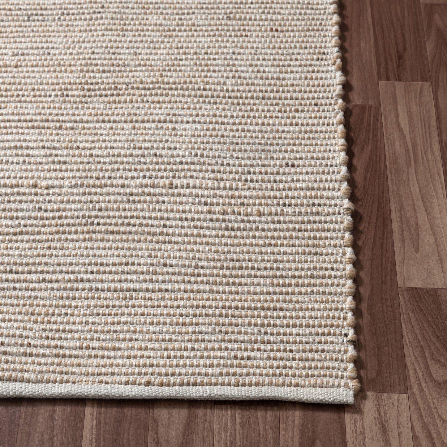 SOLAC-82728 Modern/Contemporary Hand-Woven Sand/Ivory Polyester Indoor Area Rugs - LR Home