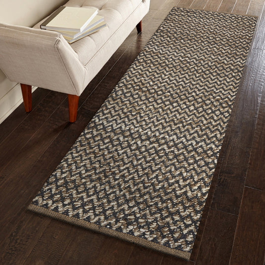 Global Goods-05268 Traditional Hand-Woven Natural/Gray Indoor Area Rug - LR Home