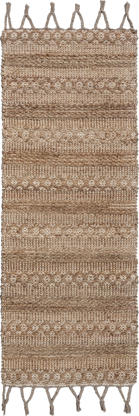 Delicate Natural Area Rug with Bordering - Silo view