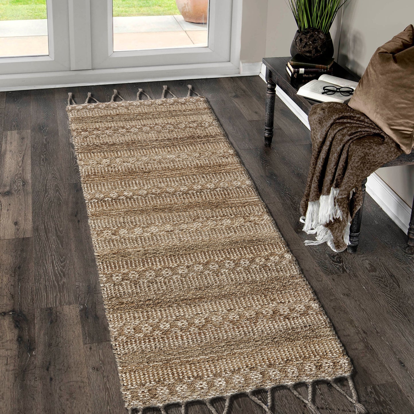 Global Goods-05271 Bohemian/Eclectic Hand-Woven Natural Indoor Area Rug - LR Home