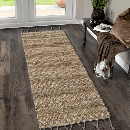 Global Goods-05271 Bohemian/Eclectic Hand-Woven Natural Indoor Area Rug - LR Home