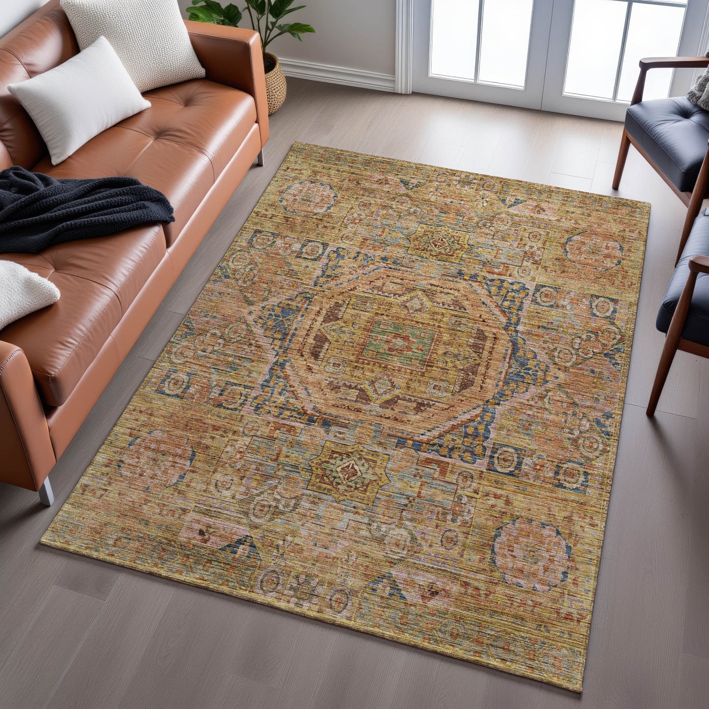 Machine Made Silk Road SR10 Curry - Dalyn Rugs