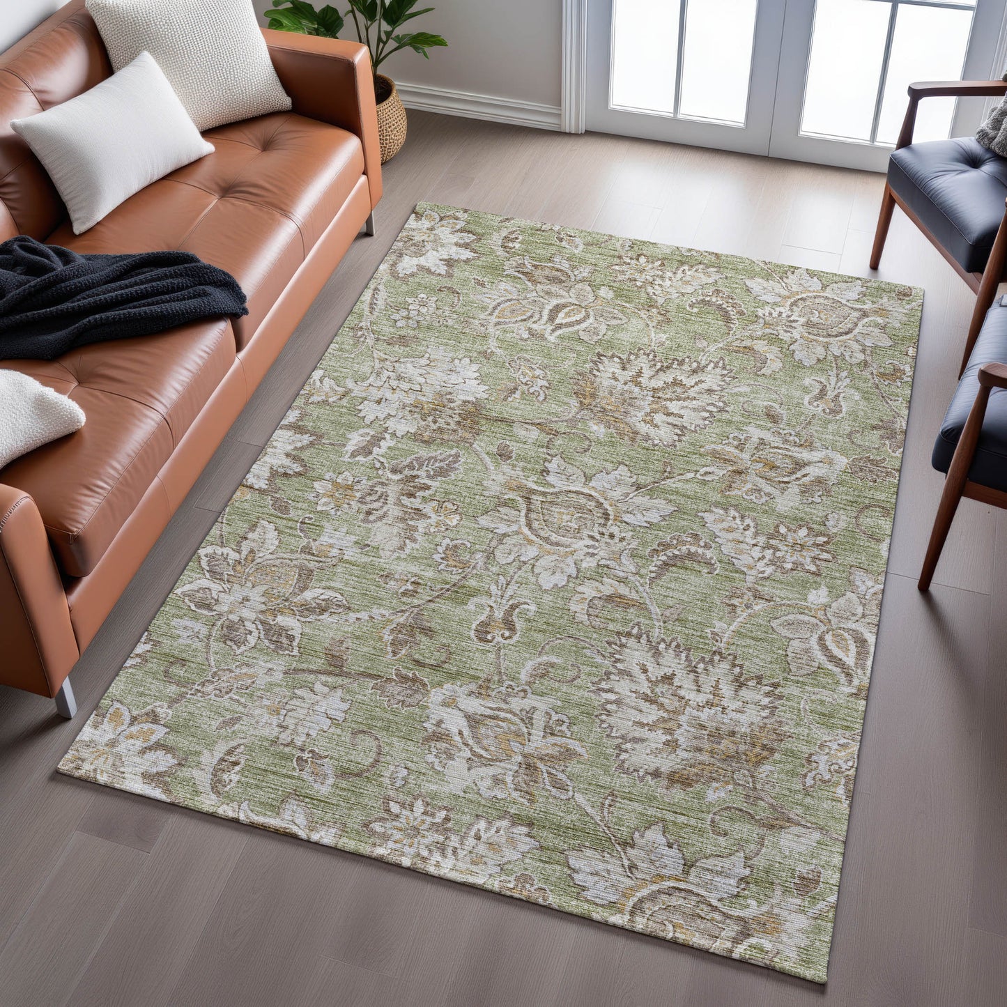 Machine Made Silk Road SR2 Aloe - Dalyn Rugs