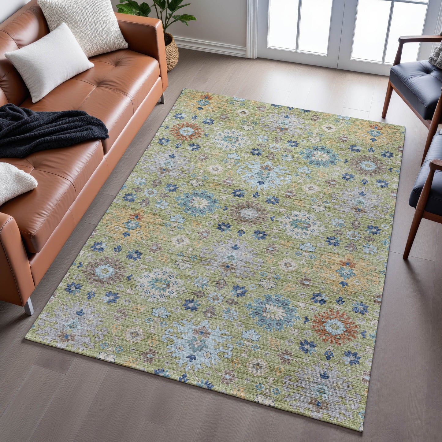 Machine Made Silk Road SR3 Aloe - Dalyn Rugs