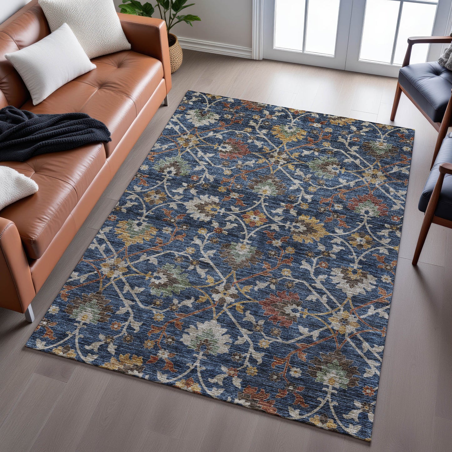 Machine Made Silk Road SR4 Navy - Dalyn Rugs