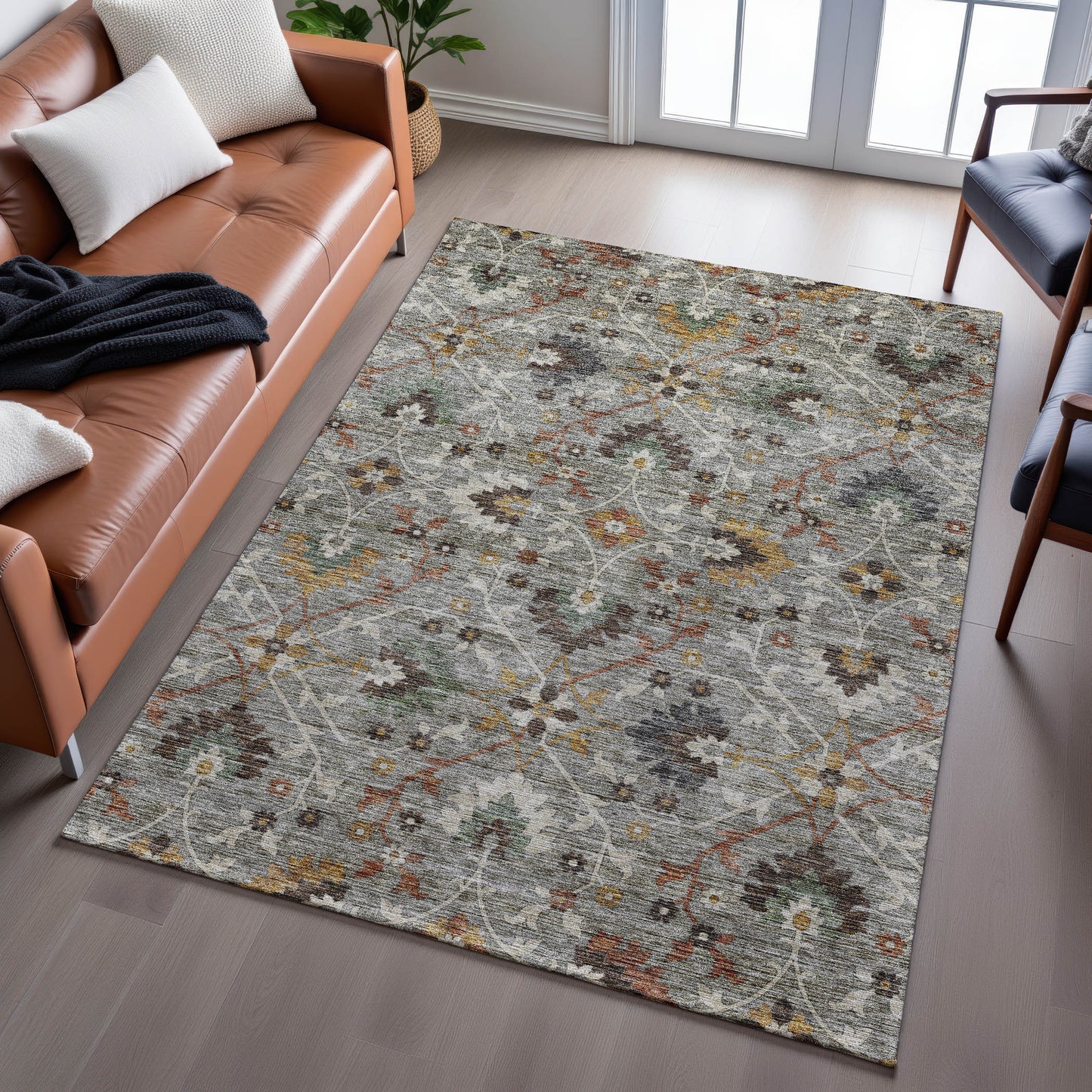 Machine Made Silk Road SR4 Pewter - Dalyn Rugs