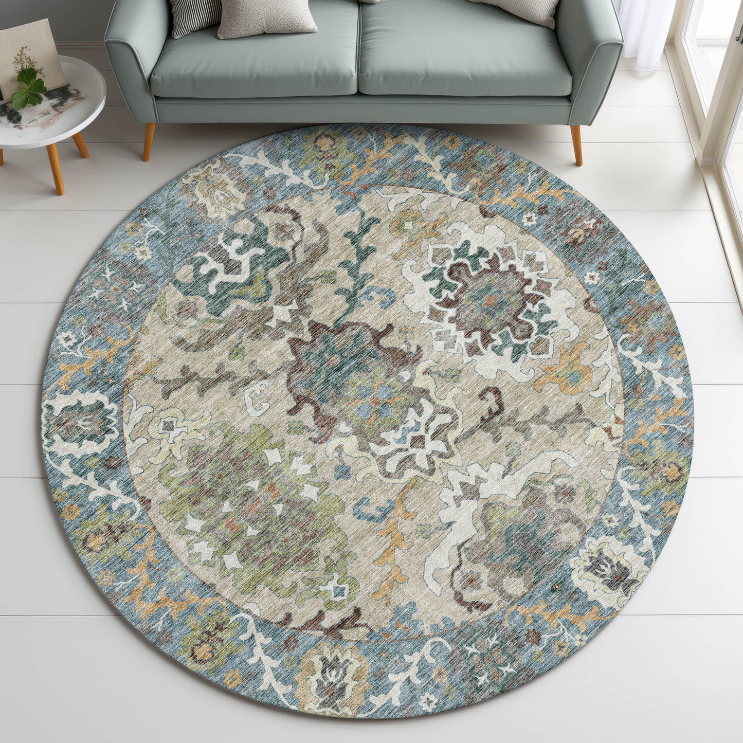 Machine Made Silk Road SR5 Aqua - Dalyn Rugs