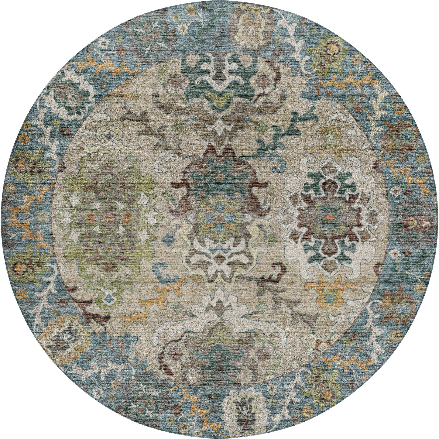 Machine Made Silk Road SR5 Aqua - Dalyn Rugs
