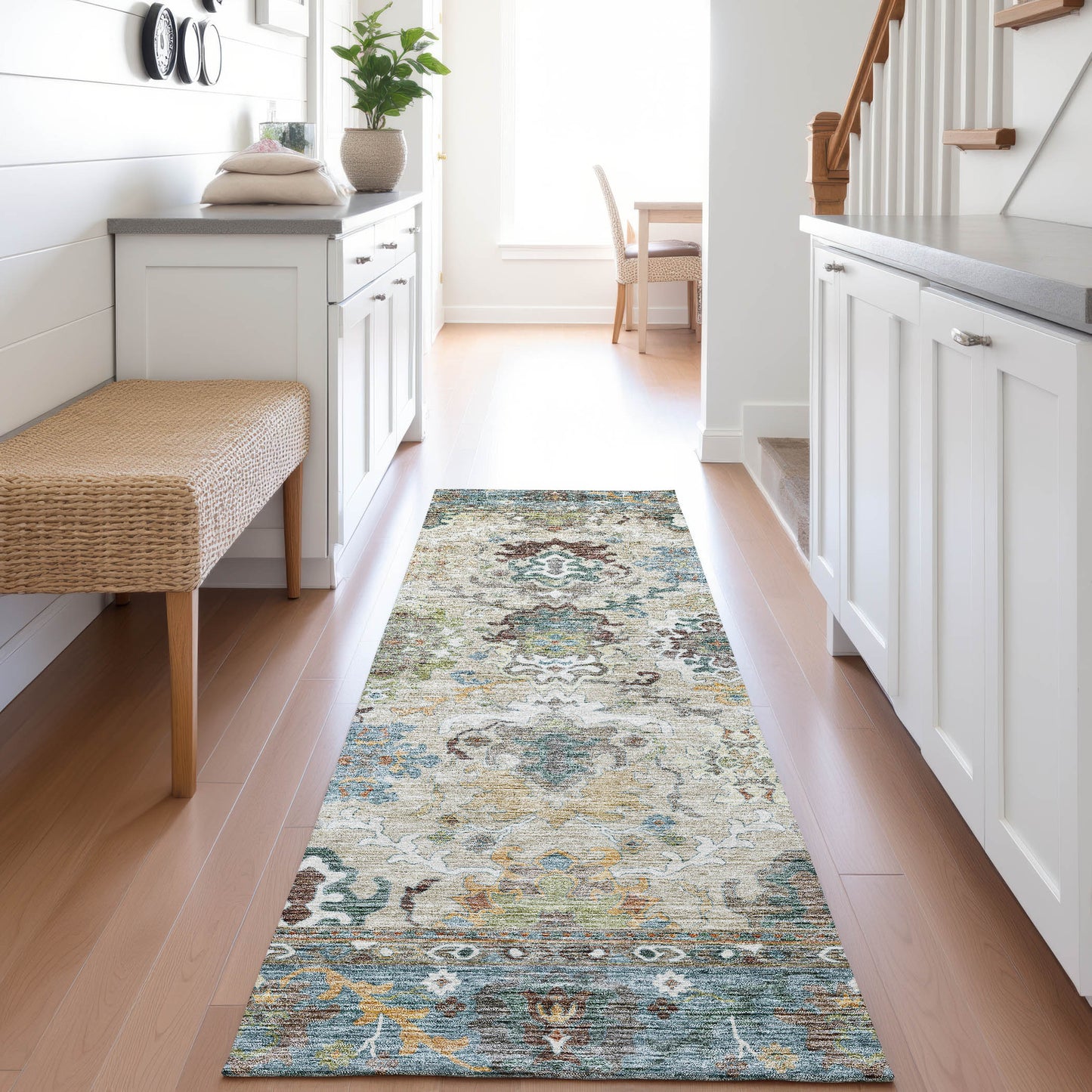 Machine Made Silk Road SR5 Aqua - Dalyn Rugs