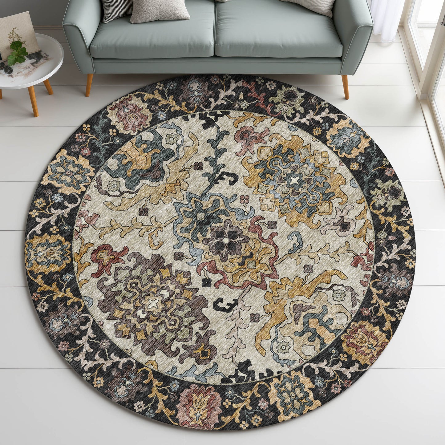 Machine Made Silk Road SR5 Black - Dalyn Rugs