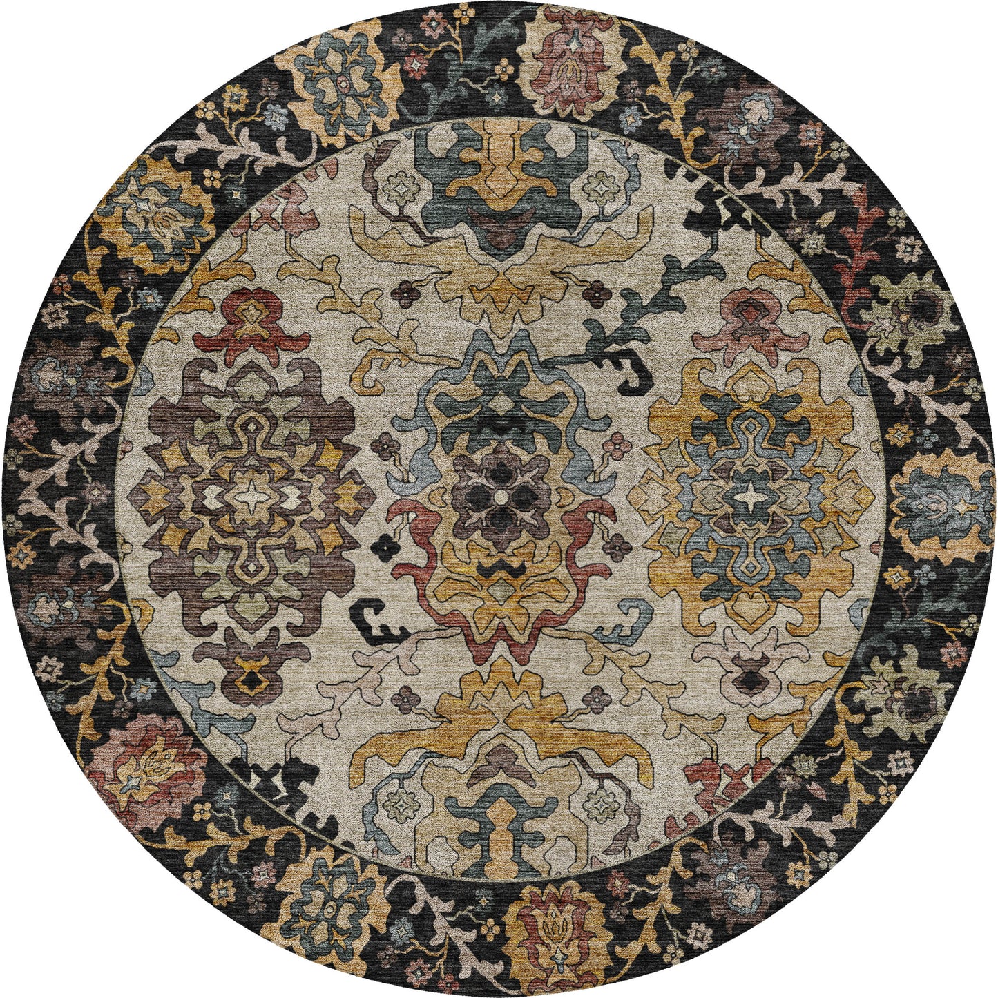 Machine Made Silk Road SR5 Black - Dalyn Rugs