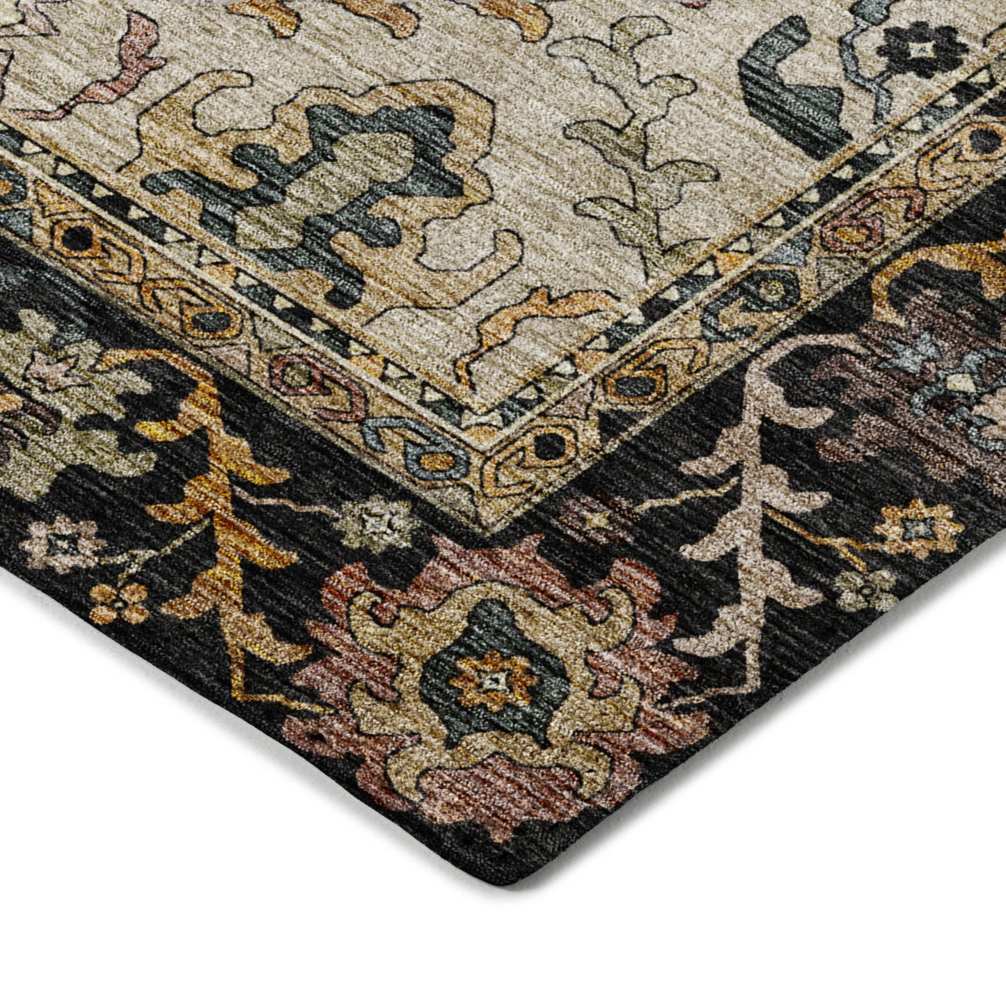 Machine Made Silk Road SR5 Black - Dalyn Rugs