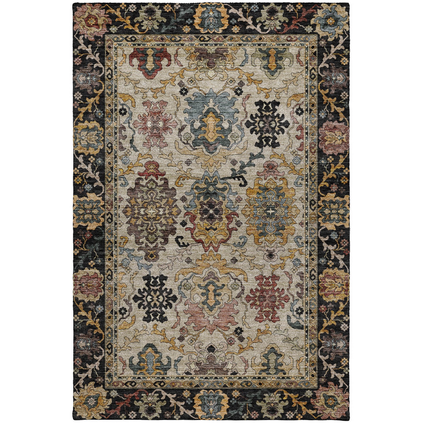 Machine Made Silk Road SR5 Black - Dalyn Rugs