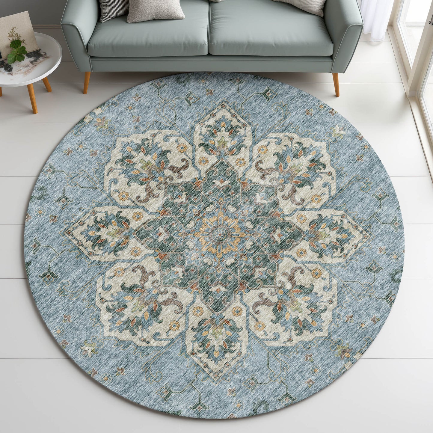 Machine Made Silk Road SR6 Aqua - Dalyn Rugs
