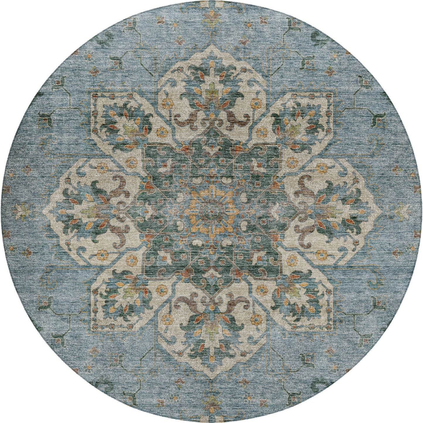 Machine Made Silk Road SR6 Aqua - Dalyn Rugs