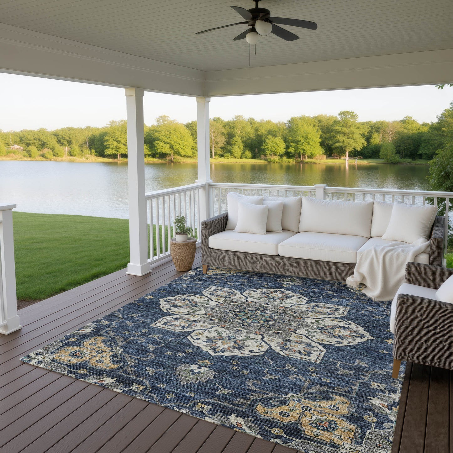 Machine Made Silk Road SR6 Navy - Dalyn Rugs