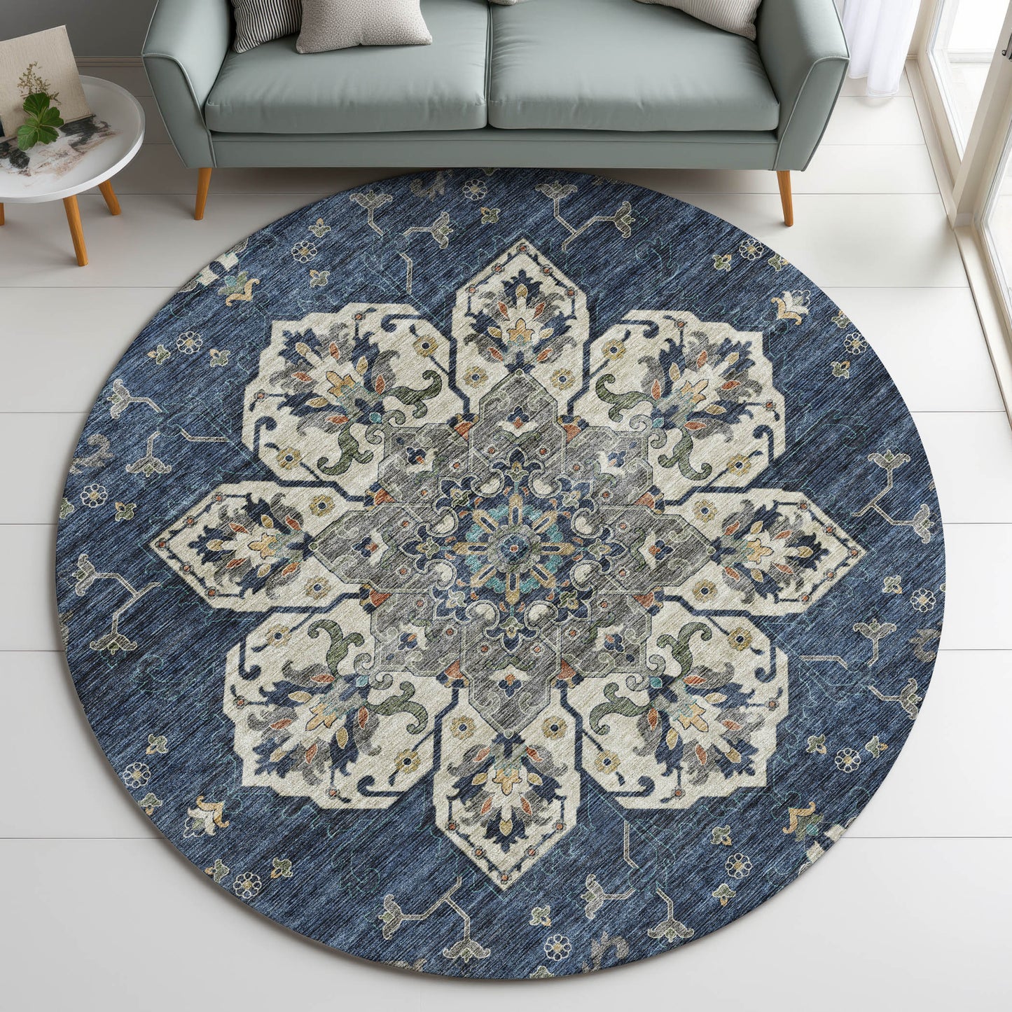 Machine Made Silk Road SR6 Navy - Dalyn Rugs