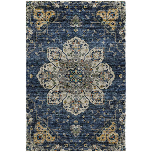 Machine Made Silk Road SR6 Navy - Dalyn Rugs