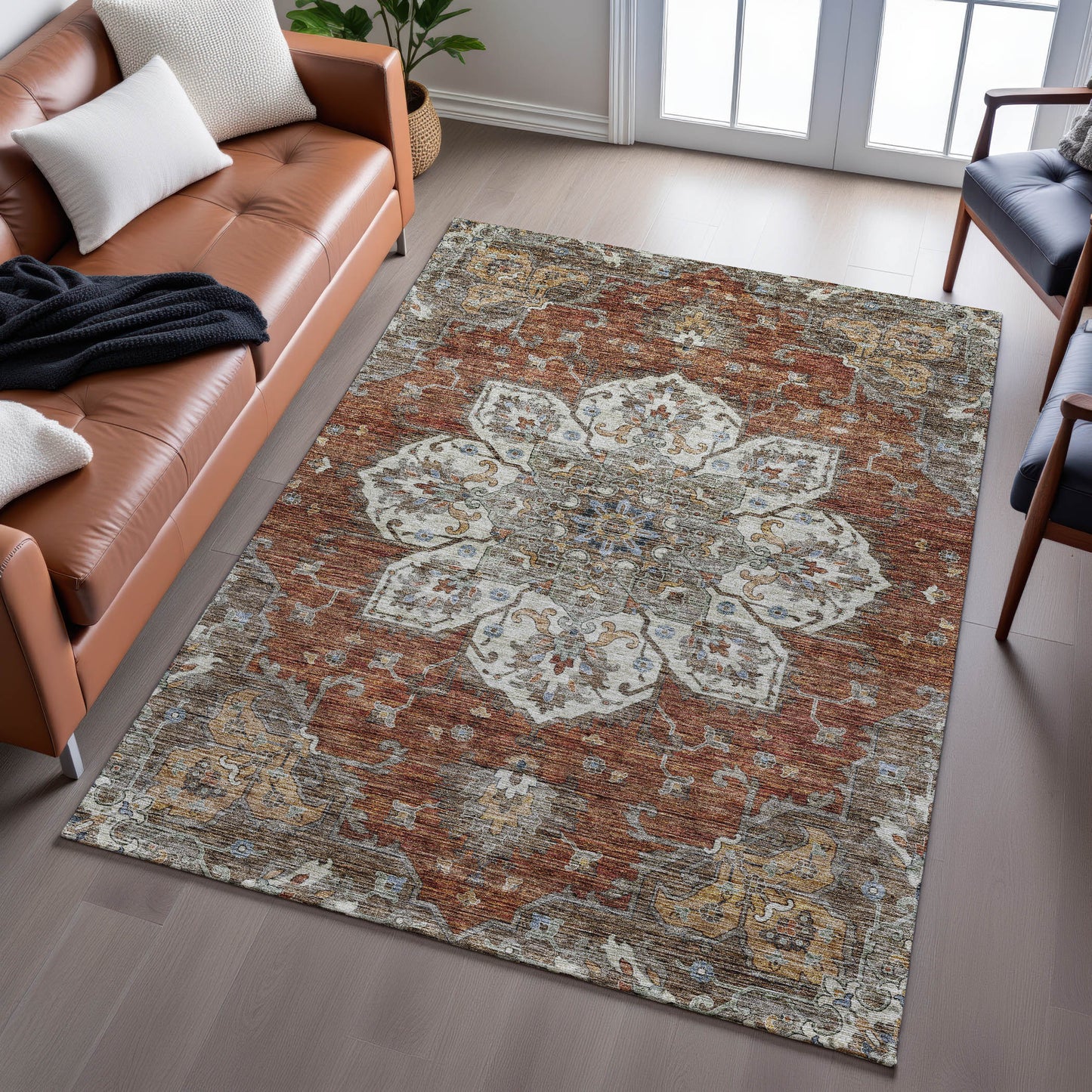 Machine Made Silk Road SR6 Paprika - Dalyn Rugs